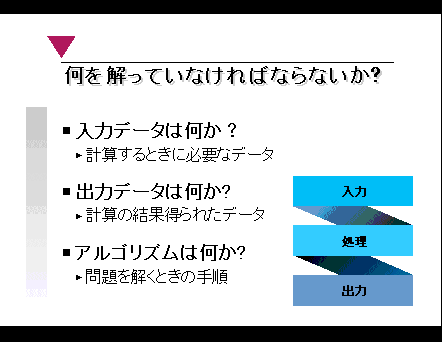 プログラミング講座 何を解っていなければならないのか？