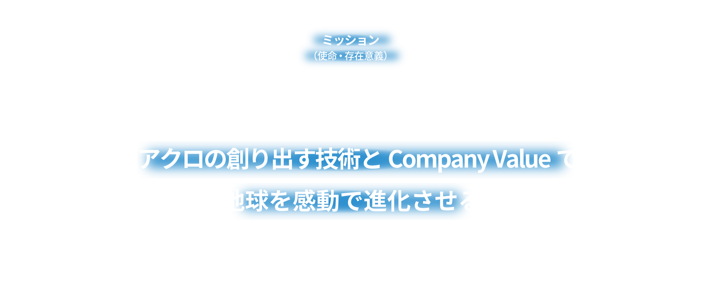 アクロクエストの創り出す技術とValueで地球を感動で進化させる